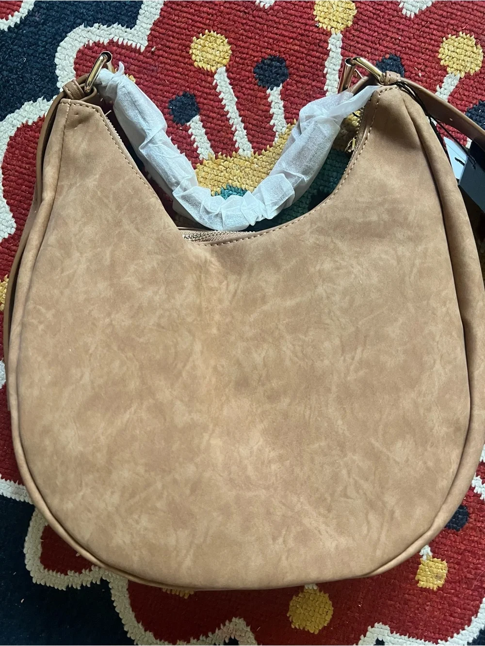 AllSaints Tan Crescent Hobo Shoulder Bag - Classic Everyday Hobo